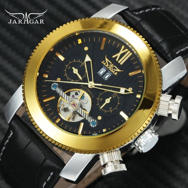 brand luxury winner tourbillon automatic mechanical genuine leather band multi-function calendar men's watches c19010401, Slivery;brown
brand luxury winner tourbillon automatic mechanical genuine leather band multi-function calendar men's watches c19010401, Slivery;brown