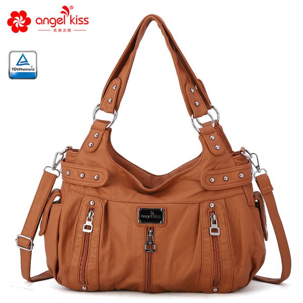 angel kiss fashion women handbag hobos splashproof female shoulder bag soft washed pu leather messenger bag for ladies gift
angel kiss fashion women handbag hobos splashproof female shoulder bag soft washed pu leather messenger bag for ladies gift
