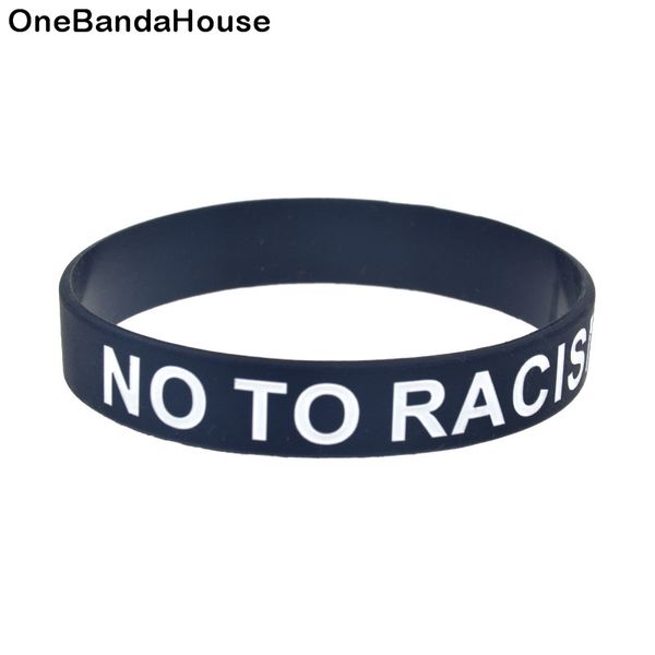 1pc no to racism silicone rubber bracelet ink filled logo size for charity foundation activity gift, Black
1pc no to racism silicone rubber bracelet ink filled logo size for charity foundation activity gift, Black