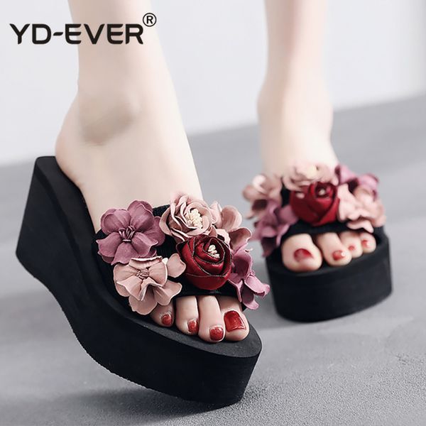summer slippers platform sandals flower slippers women summer beach shoes flip-flops big sizes 43 female footwear, Black
summer slippers platform sandals flower slippers women summer beach shoes flip-flops big sizes 43 female footwear, Black