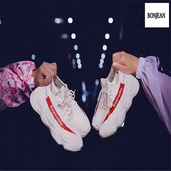 2019 new casual sports shoes super fire shoes men and women white delivery, Black