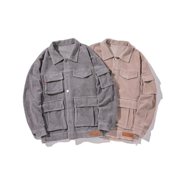 city where the product 2020 spring new style multi-pockets solid color fold-down collar men origional japanese-style jacket teen, Black;brown
city where the product 2020 spring new style multi-pockets solid color fold-down collar men origional japanese-style jacket teen, Black;brown