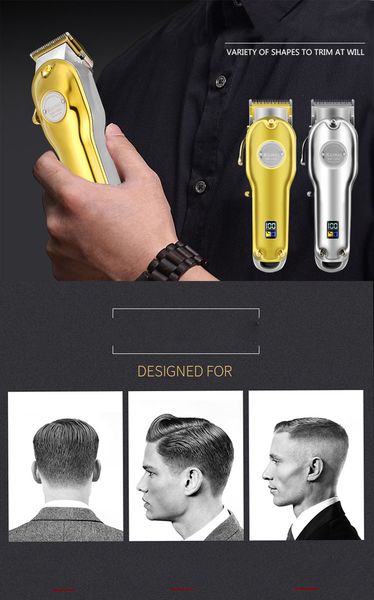 new cuchillo de barba kemei 1986 all-metal barber professional hair clipper electric cordless lcd hair trimmer gold silver hair cutting mach
new cuchillo de barba kemei 1986 all-metal barber professional hair clipper electric cordless lcd hair trimmer gold silver hair cutting mach