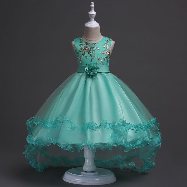 european and american embroidered children' dress princess dress girl' wedding dress, White;blue
european and american embroidered children' dress princess dress girl' wedding dress, White;blue