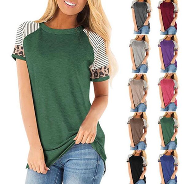 lady stripe shirt large size blouse round neck leopard grain print short sleeved t-shirt maternity wy222q-1, White
lady stripe shirt large size blouse round neck leopard grain print short sleeved t-shirt maternity wy222q-1, White