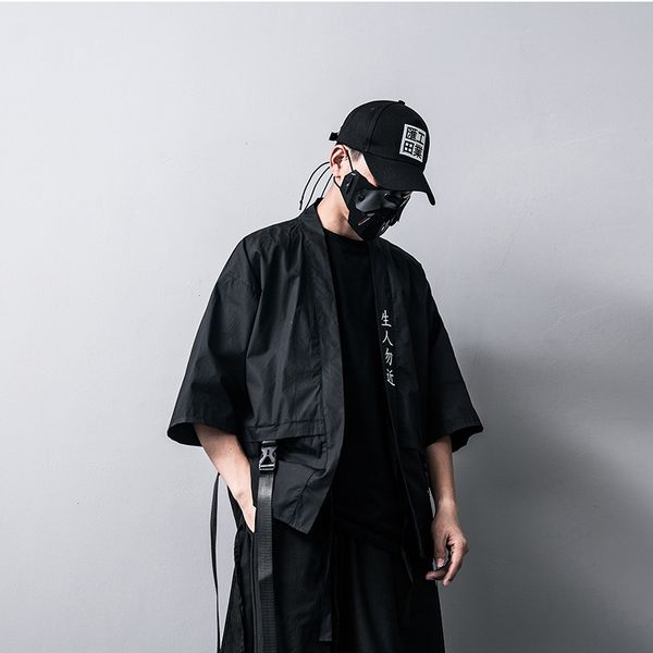 new chinese style men jackets embroidery chinese character men's jacket japanese harajuku kimono male hip hop ribbon coat black, Black;brown
new chinese style men jackets embroidery chinese character men's jacket japanese harajuku kimono male hip hop ribbon coat black, Black;brown