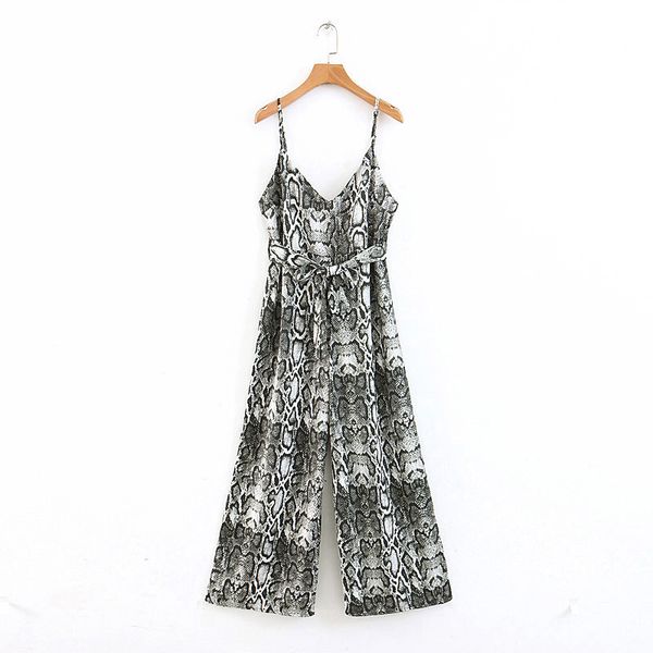 kz911 new design chic snake-skin print spaghetti strap with belt slim jumpsuit women chic wide leg pants jumpsuits, Black;white
kz911 new design chic snake-skin print spaghetti strap with belt slim jumpsuit women chic wide leg pants jumpsuits, Black;white