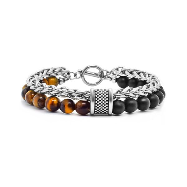 2020 natural stone tiger eye steel chain stainless steel men's steel hip hop wholesale beaded bracelets mix color magnetic hematite bra, Black
2020 natural stone tiger eye steel chain stainless steel men's steel hip hop wholesale beaded bracelets mix color magnetic hematite bra, Black