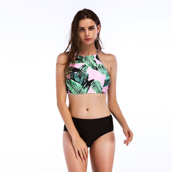swimwear women 2020 new swimsuit separate cross straps floral high waist swimwear beach swimming suit, White;black
swimwear women 2020 new swimsuit separate cross straps floral high waist swimwear beach swimming suit, White;black