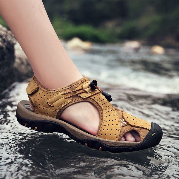 summer men sandals genuine leather shoes men breathable beach sandals flat outdoor cow leather male black beach sandal
summer men sandals genuine leather shoes men breathable beach sandals flat outdoor cow leather male black beach sandal