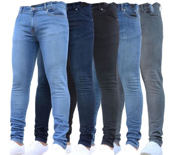 new mens pencil pants 2019 fashion men casual slim fit straight stretch feet skinny zipper jeans for male sell trousers, Blue
new mens pencil pants 2019 fashion men casual slim fit straight stretch feet skinny zipper jeans for male sell trousers, Blue