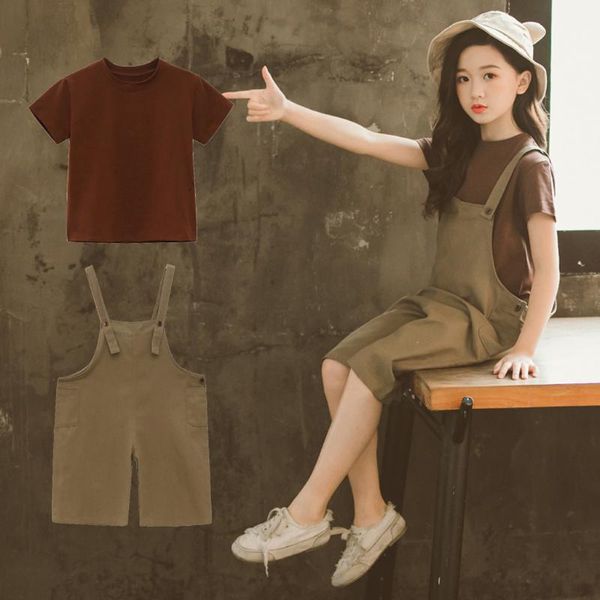 girls clothing suit solid color short sleeve t-shirt/overalls shorts o-collar fashion design casual style soft touch cotton, White
girls clothing suit solid color short sleeve t-shirt/overalls shorts o-collar fashion design casual style soft touch cotton, White