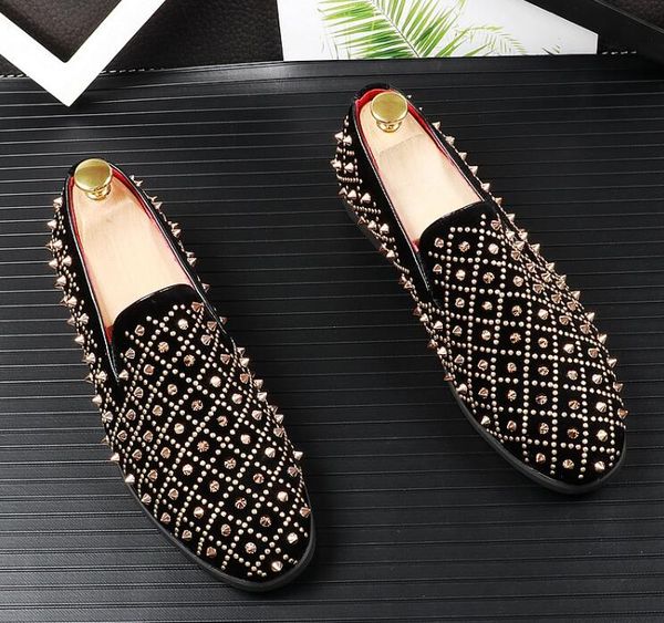 luxury men dress shoes rivets shiny wedding shoes fashion oxfords shoes sheepskin insoles 42, Black
luxury men dress shoes rivets shiny wedding shoes fashion oxfords shoes sheepskin insoles 42, Black
