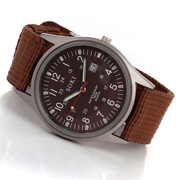 soki fashion 2019 new woven nylon belt men's calendar watch men's watch wrist party decoration business gif for male man b, Slivery;brown
soki fashion 2019 new woven nylon belt men's calendar watch men's watch wrist party decoration business gif for male man b, Slivery;brown