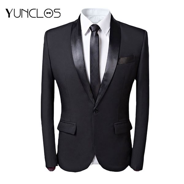 yunclos 2019 new solid color men's blazer wedding party suit jackets slim fit shawl collar blazer jackets masculino, White;black
yunclos 2019 new solid color men's blazer wedding party suit jackets slim fit shawl collar blazer jackets masculino, White;black