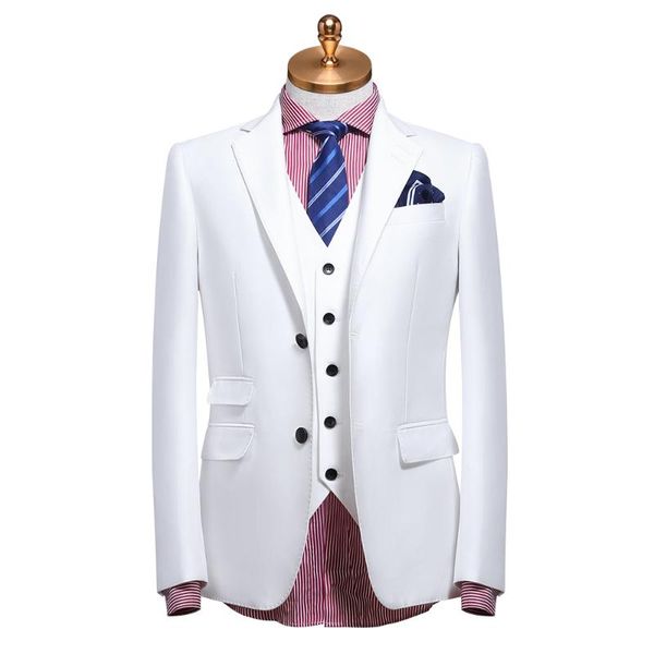 men suit 2020 summer autumn white single breasted mens suits with pants vest for wedding groom 3 piece set thin plus size 44 58, White;black
men suit 2020 summer autumn white single breasted mens suits with pants vest for wedding groom 3 piece set thin plus size 44 58, White;black