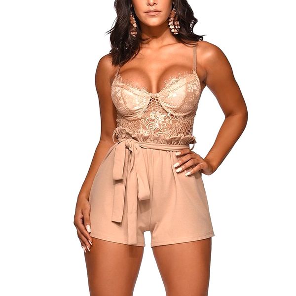 women lace spaghetti strap back zipper short jumpsuit playsuits for summer js25, Black;white
women lace spaghetti strap back zipper short jumpsuit playsuits for summer js25, Black;white