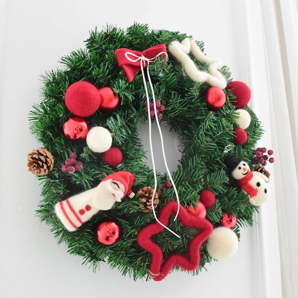 40 cm doll christmas wreath pvc marerial wicker felt ball door hanging garlandwindow christmas decorations
40 cm doll christmas wreath pvc marerial wicker felt ball door hanging garlandwindow christmas decorations