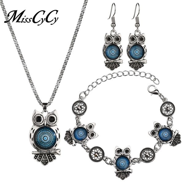 misscycy ancient silver color owl jewelry set 2018 new synthetic blue stone pendant necklace bracelet earring sets for women
misscycy ancient silver color owl jewelry set 2018 new synthetic blue stone pendant necklace bracelet earring sets for women