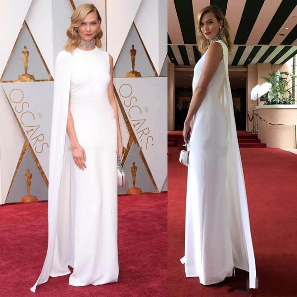 Oscar White Karlie Kloss Celebrity Evening Dresses With Capes Jewel Neckline Long Plus Size Custom Made New Elegant Red Carpet Gown, Customize
Oscar White Karlie Kloss Celebrity Evening Dresses With Capes Jewel Neckline Long Plus Size Custom Made New Elegant Red Carpet Gown, Customize