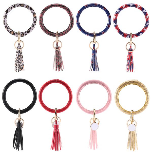 leather wristlet keychain bracelet bangle round key ring large circle tassel key chain bracelet holder for women girls, Silver
leather wristlet keychain bracelet bangle round key ring large circle tassel key chain bracelet holder for women girls, Silver
