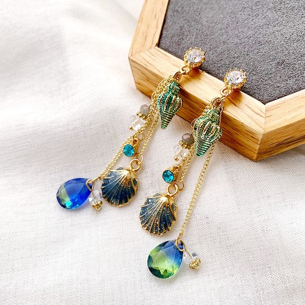 2019 new arrival bohemia water drop women dangle earrings summer beach fairy conch crystal tassels earrings long eardrop jewelry, Silver
2019 new arrival bohemia water drop women dangle earrings summer beach fairy conch crystal tassels earrings long eardrop jewelry, Silver