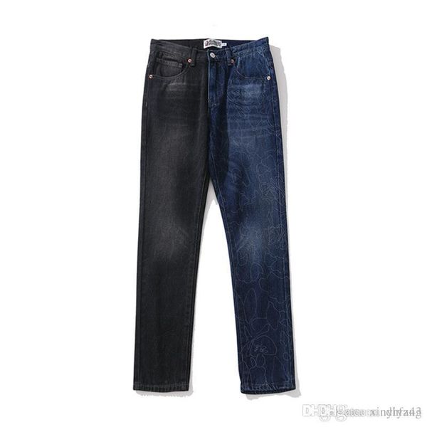 tide brand new men's color matching wash jeans high street white edge wash old slim slim fit jeans, Blue
tide brand new men's color matching wash jeans high street white edge wash old slim slim fit jeans, Blue