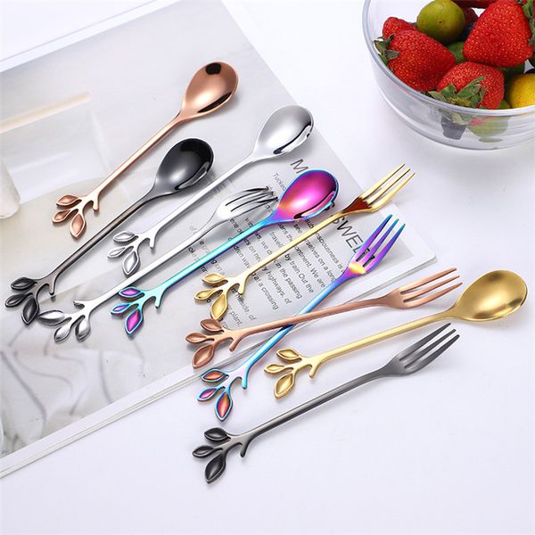 creative twig design fork and spoon stainless steel dessert spoon fork party 5 colors on promotion
creative twig design fork and spoon stainless steel dessert spoon fork party 5 colors on promotion