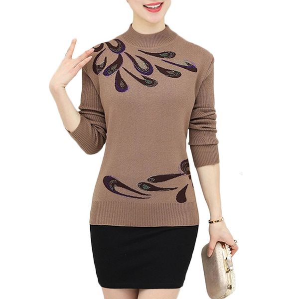 autumn winter warm pullovers sweater middle-aged women flower printed wool sweaters female noble plus size knitting shirt a681, White;black
autumn winter warm pullovers sweater middle-aged women flower printed wool sweaters female noble plus size knitting shirt a681, White;black
