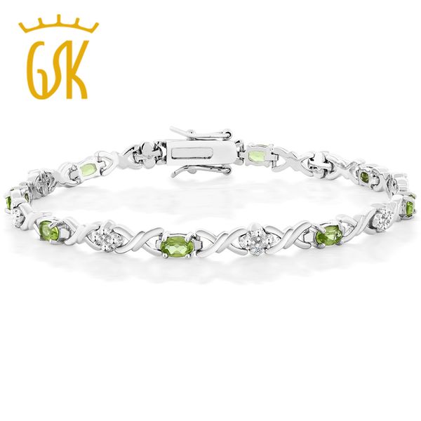 gemstoneking 4.00 ct natural peridot with diamond accent bracelet 925 sterling silver tennis bracelets for woman, Golden;silver
gemstoneking 4.00 ct natural peridot with diamond accent bracelet 925 sterling silver tennis bracelets for woman, Golden;silver
