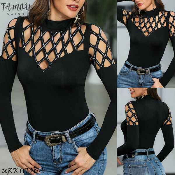fashion t shirt women casual long sleeve o neck women club hollowed out bandage t shirt tee shirt femme, White
fashion t shirt women casual long sleeve o neck women club hollowed out bandage t shirt tee shirt femme, White