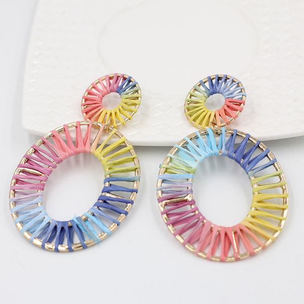 2019 summer new hollow out big oval segment dyeing raffia stud earrings happiness sky wheel boho women trend gift stud earring, Golden;silver
2019 summer new hollow out big oval segment dyeing raffia stud earrings happiness sky wheel boho women trend gift stud earring, Golden;silver