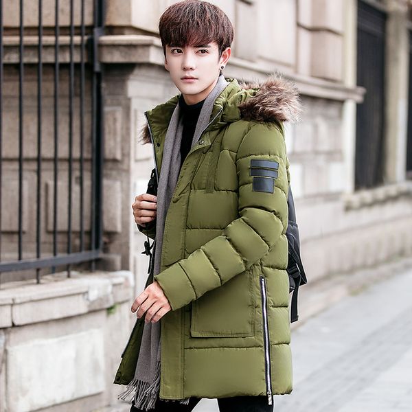 woodvoice brand clothing winter male fashion parkas hooded thick men's slim fit warm clothes male outwear coats long section, Black
woodvoice brand clothing winter male fashion parkas hooded thick men's slim fit warm clothes male outwear coats long section, Black