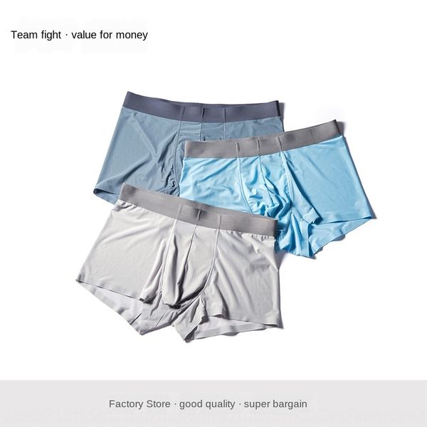 120 ultra-fine ice silk men's underwear all traceless space zero sense craft soft and comfortable boxer head underwear, Black;white
120 ultra-fine ice silk men's underwear all traceless space zero sense craft soft and comfortable boxer head underwear, Black;white