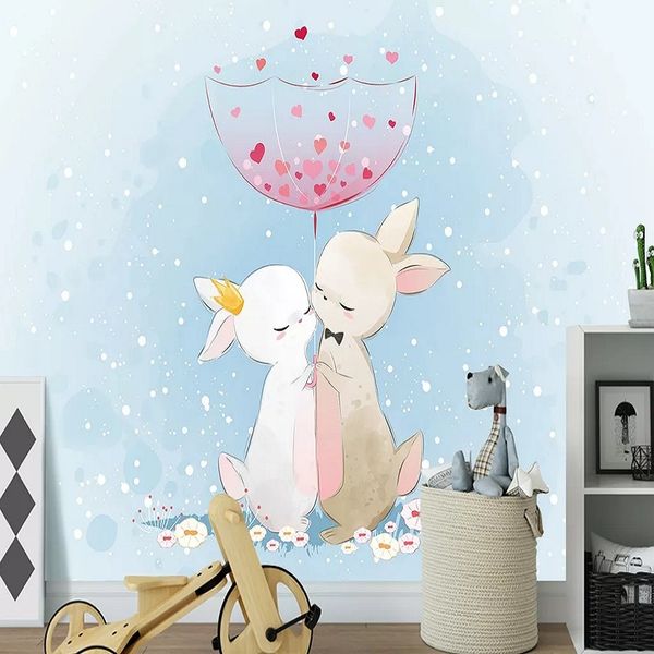 new custom large mural 3d wallpaper cute nordic cartoon love bunny children's bedroom mural tv back wall decor deep 5d embossed
new custom large mural 3d wallpaper cute nordic cartoon love bunny children's bedroom mural tv back wall decor deep 5d embossed