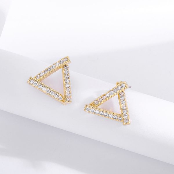 gold color cute simple triangle earings bling zircon stone stud earrings women wedding engagement fashion jewelry korean earring, Golden;silver
gold color cute simple triangle earings bling zircon stone stud earrings women wedding engagement fashion jewelry korean earring, Golden;silver