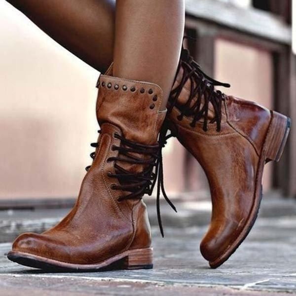 2020 new winter boots women shoes leather middle boot non-slip round toe lace-up boots zapatos drop ship size 34-43, Black
2020 new winter boots women shoes leather middle boot non-slip round toe lace-up boots zapatos drop ship size 34-43, Black