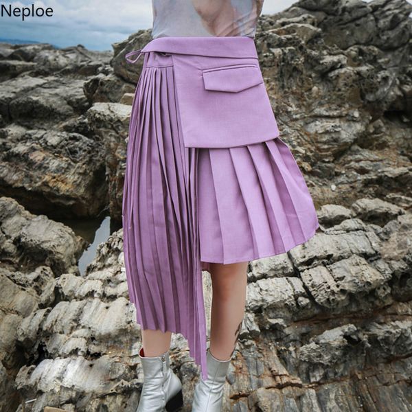 neploe irregular women skirts summer 2019 solid patchwork bottoms new fashion drawstring pleated skirt 43507, Black
neploe irregular women skirts summer 2019 solid patchwork bottoms new fashion drawstring pleated skirt 43507, Black