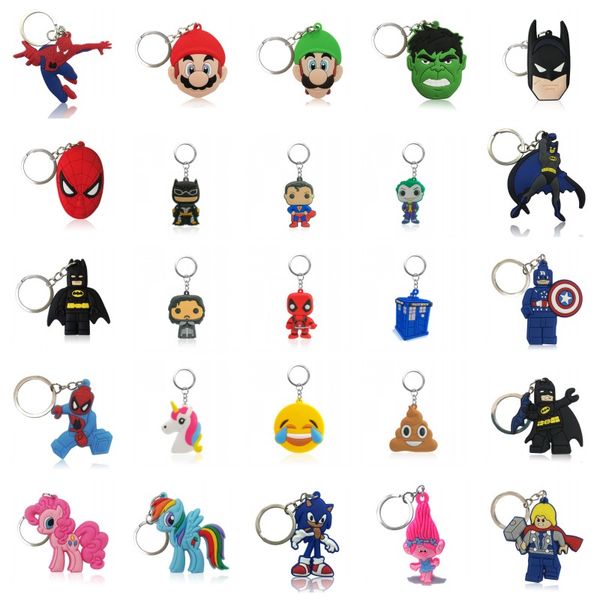 wholesale avenger mario super hero unicorns emoji deadpool cartoon pvc keychain key ring bag cute accessory kawaii party favor, Silver
wholesale avenger mario super hero unicorns emoji deadpool cartoon pvc keychain key ring bag cute accessory kawaii party favor, Silver