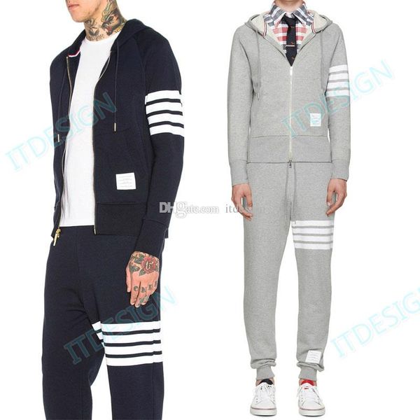 4 striped jogging sweat tracksuit men design sports casual wear zip hooded jumper+sweatpants 2pcs fashion sets male, Gray
4 striped jogging sweat tracksuit men design sports casual wear zip hooded jumper+sweatpants 2pcs fashion sets male, Gray
