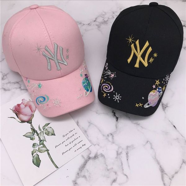 

Модные бейсбольные кепки Snapback Шапки-шапки для детей Мальчик для девочек NY Letter Sports