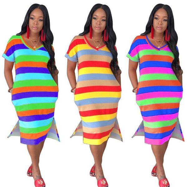 women summer dress women short sleeve v-neck dresses striped casual holiday wind loose 3 color mid long dresses wholesale, White
women summer dress women short sleeve v-neck dresses striped casual holiday wind loose 3 color mid long dresses wholesale, White