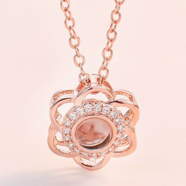 novelty 100 language i love you necklace memory love necklace nanotechnology flower pendant, Silver
novelty 100 language i love you necklace memory love necklace nanotechnology flower pendant, Silver