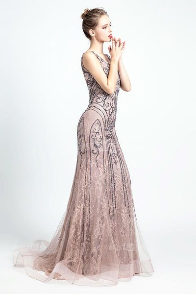 mauve 5101 in stock tulle lace prom dresses mermaid beaded floor length formal evening luxury party gown fast shipping, Black
mauve 5101 in stock tulle lace prom dresses mermaid beaded floor length formal evening luxury party gown fast shipping, Black
