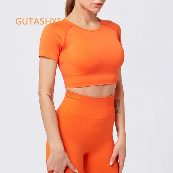 guta women yoga seamless sport t shirts fitness clothes short sleeve yoga shirt gym running active wear sport femme, White;red
guta women yoga seamless sport t shirts fitness clothes short sleeve yoga shirt gym running active wear sport femme, White;red