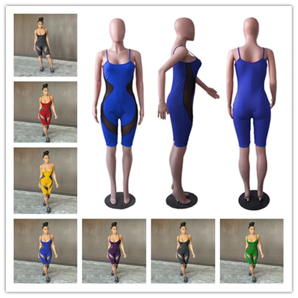 women's summer sleeveless suspender pants rompers mesh designer jumpsuits low neck one-piece shorts leggings casual bodysuits d52213ly, White
women's summer sleeveless suspender pants rompers mesh designer jumpsuits low neck one-piece shorts leggings casual bodysuits d52213ly, White