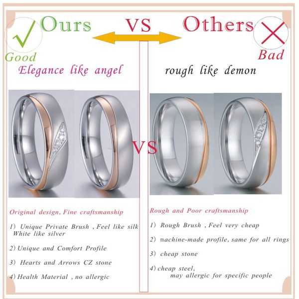 love alliances couple wedding rings set for men and women ladies and men's marriage healthy stainless steel jewelry, Slivery;golden
love alliances couple wedding rings set for men and women ladies and men's marriage healthy stainless steel jewelry, Slivery;golden