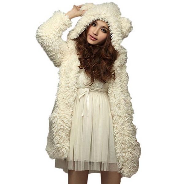 women autumn winter warm furry coats fashion cute bear ear plush thick hooded black white coat jackets outerwear
women autumn winter warm furry coats fashion cute bear ear plush thick hooded black white coat jackets outerwear