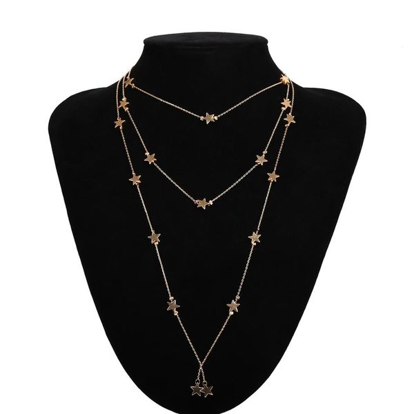 fashion creative multilayer metal star choker necklace for women punk neck chocker collar bijoux jewelry, Silver
fashion creative multilayer metal star choker necklace for women punk neck chocker collar bijoux jewelry, Silver