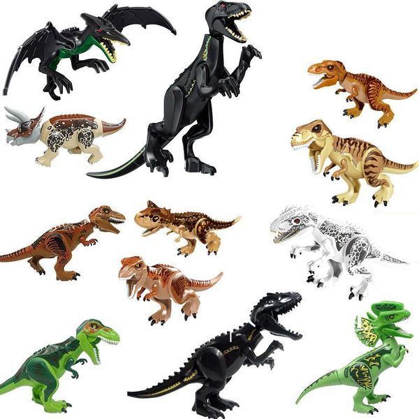 large dinosaur model style dinosaur jurassic park world tyrannosaurus shark shark building blocks characters children toys